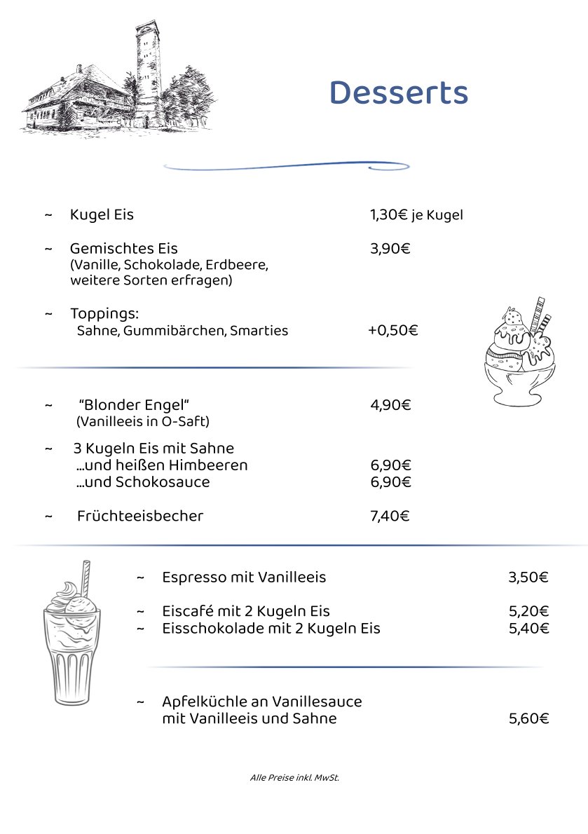 Speisekarte