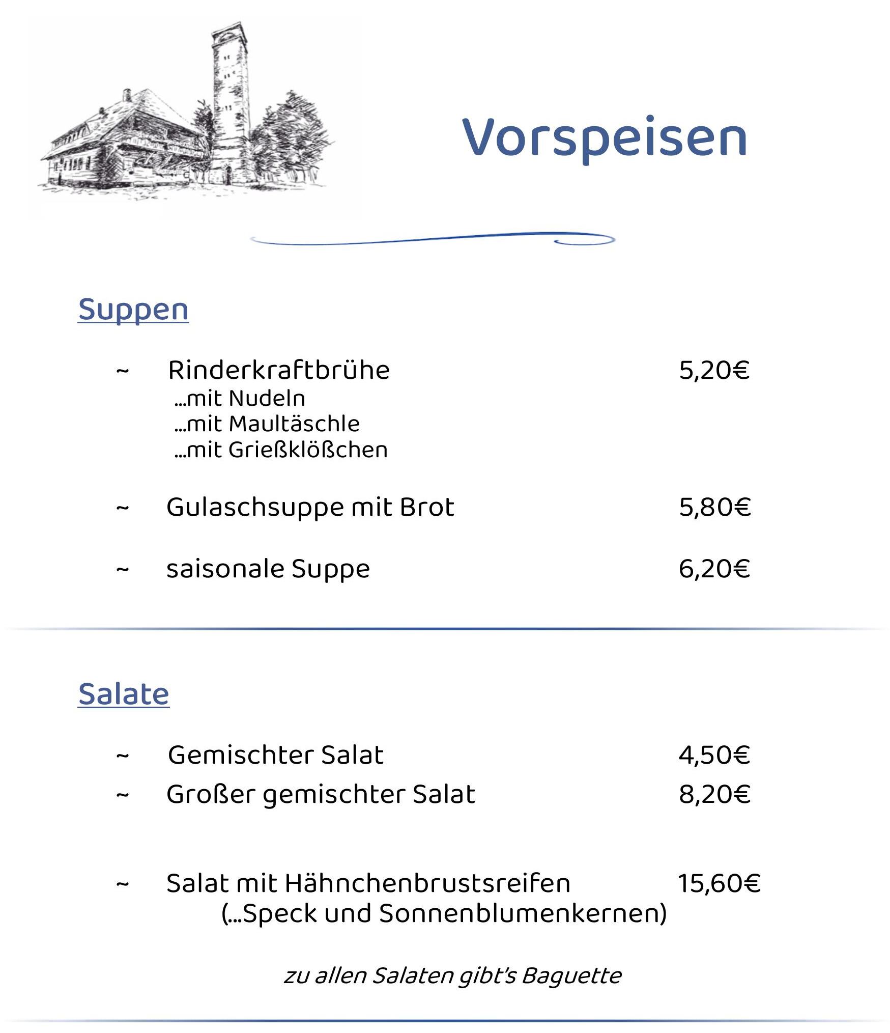 Speisekarte